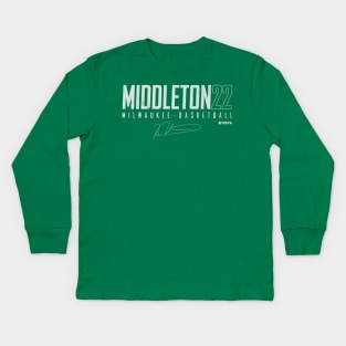 Khris Middleton Milwaukee Elite Kids Long Sleeve T-Shirt
